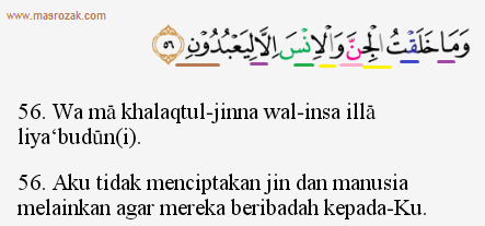 Detail Arti Dari Surat Az Zariyat Ayat 56 Nomer 4