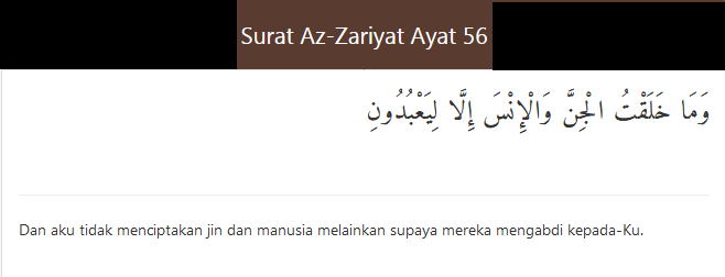 Detail Arti Dari Surat Az Zariyat Ayat 56 Nomer 5