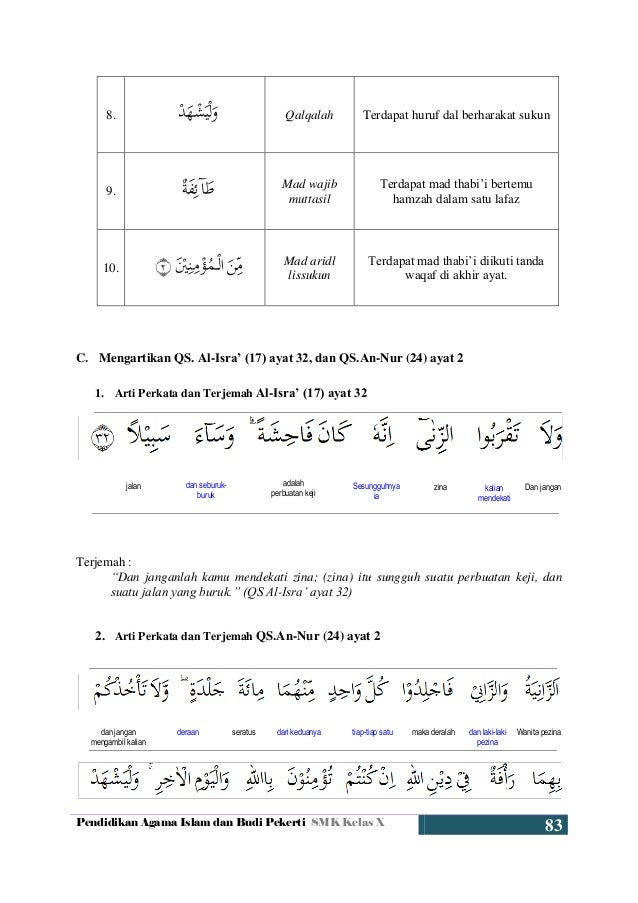 Detail Arti Perkata Surat Al Isra Ayat 27 Nomer 6