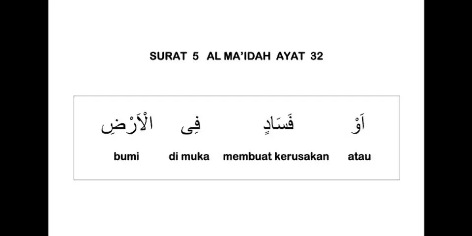 Detail Arti Perkata Surat Al Maidah Ayat 48 Nomer 26
