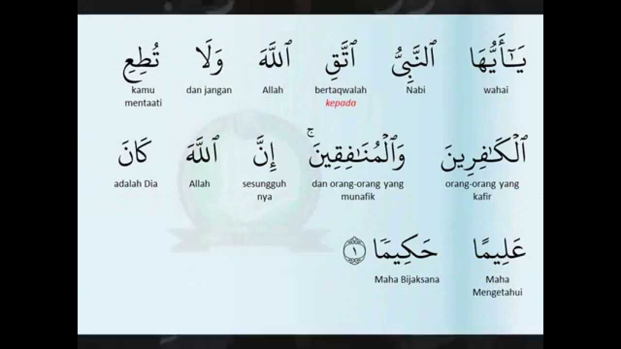 Detail Arti Surat Al Ahzab 59 Nomer 36