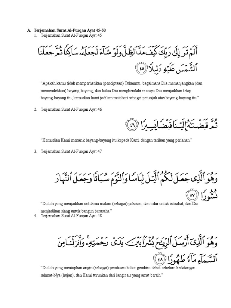 Detail Arti Surat Al Furqan Ayat 25 Nomer 11