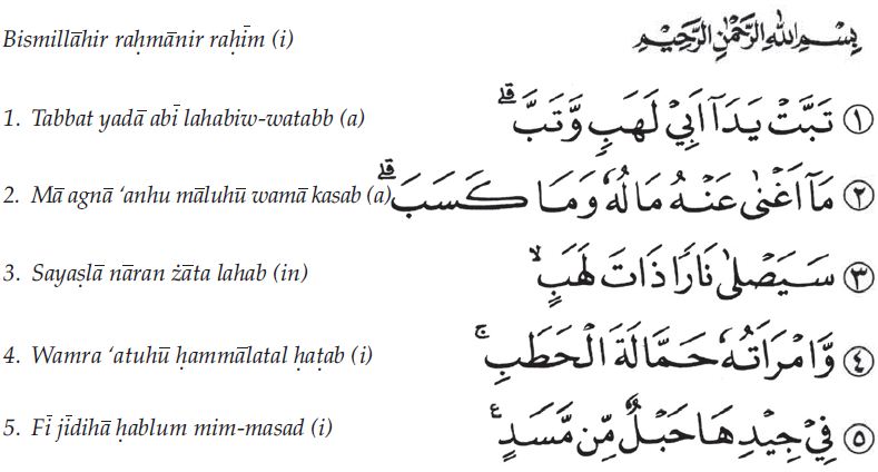 Detail Arti Surat Al Lahab Ayat 1 Sampai 5 Nomer 12