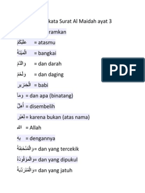 Download Arti Surat Al Maidah Ayat 2 Perkata Nomer 27