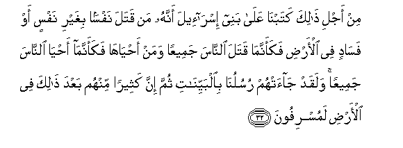 Detail Arti Surat Al Maidah Ayat 32 Nomer 16