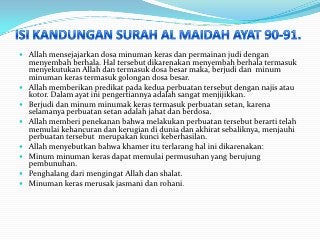 Detail Arti Surat Al Maidah Ayat 90 91 Nomer 35