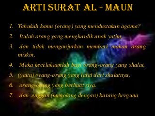 Detail Arti Surat Al Maun Ayat 7 Nomer 28