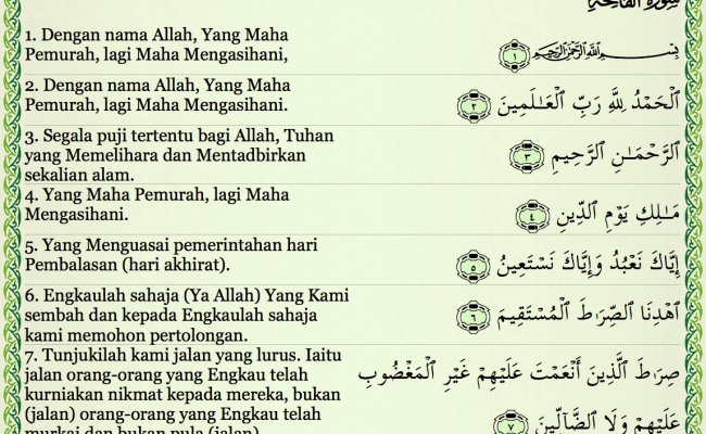 Detail Arti Surat Alfatihah Per Ayat Nomer 3