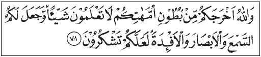 Detail Arti Surat An Nahl Ayat 78 Nomer 11