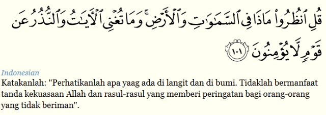 Arti Surat Yunus Ayat 101 - KibrisPDR