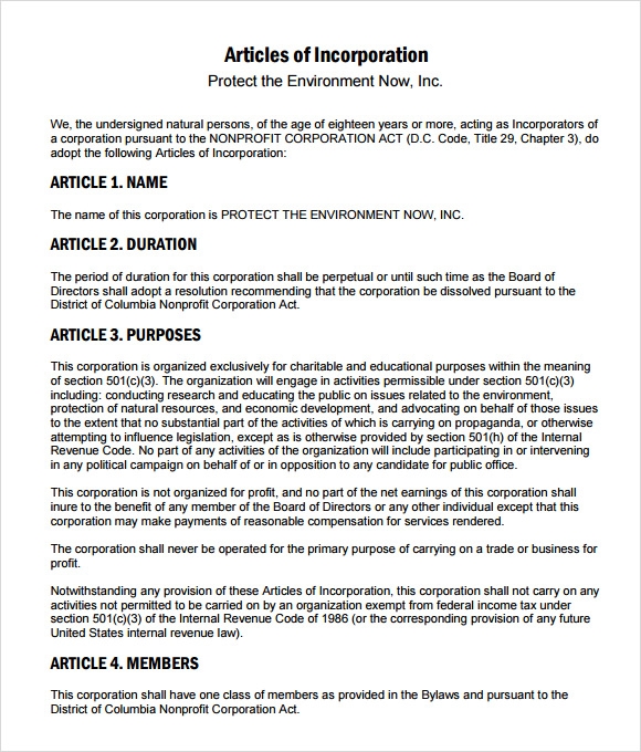 Detail Articles Of Organization Template Nomer 19