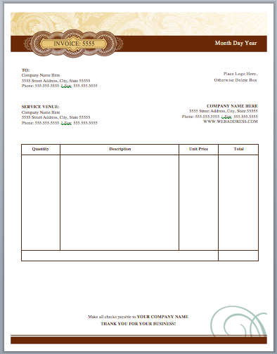 Download Artist Invoice Template Nomer 9