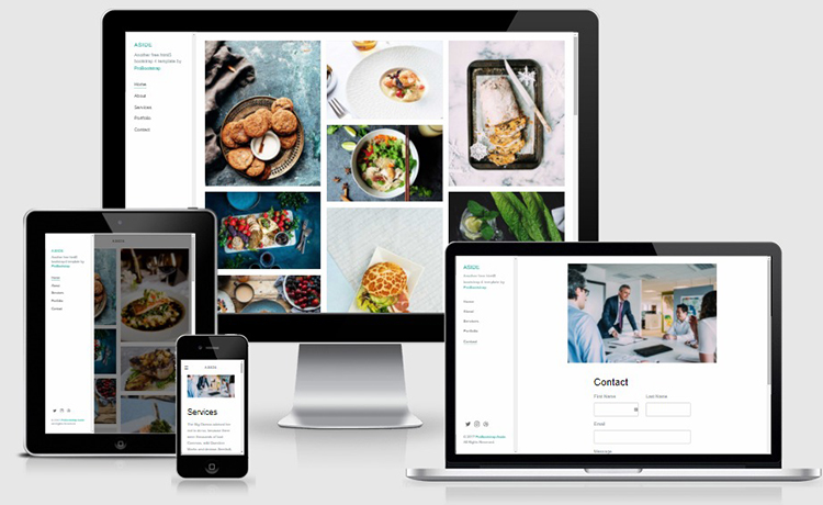 Detail Aside Bootstrap Template Nomer 3