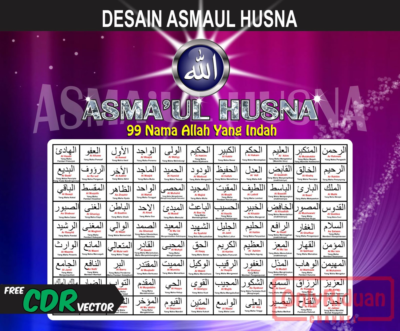 Detail Asmaul Husna Beserta Artinya Hd Nomer 13