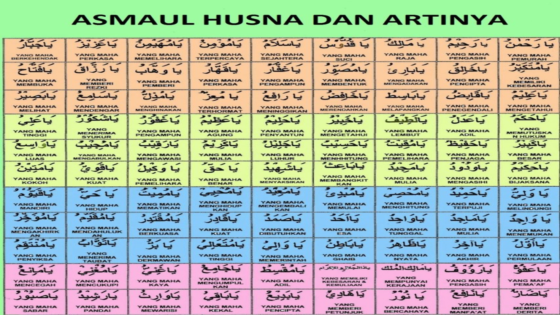Download Asmaul Husna Dan Artinya Hd Nomer 38