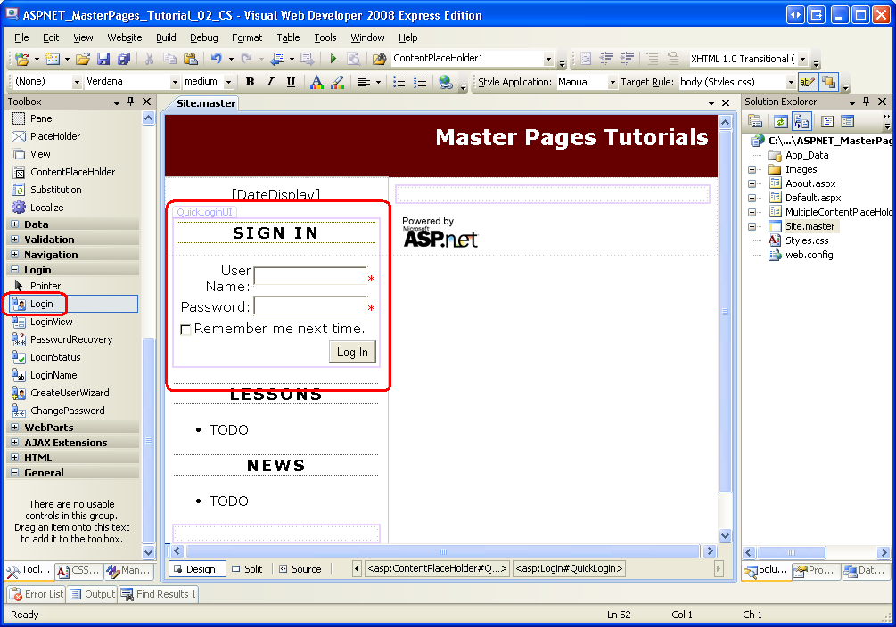 Detail Asp Net Login Page Template Nomer 40