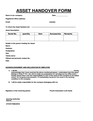 Detail Asset Form Template Nomer 34