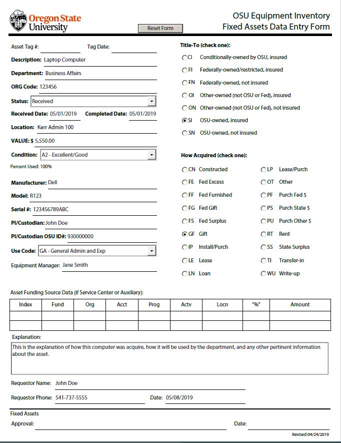 Detail Asset Form Template Nomer 46