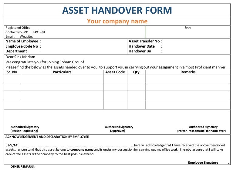 Detail Asset Form Template Nomer 7