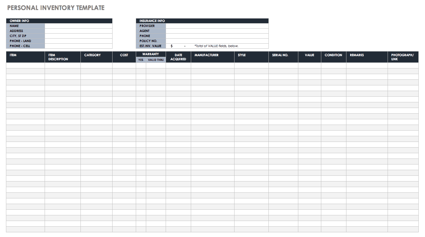 Detail Asset Management Spreadsheet Template Free Nomer 4