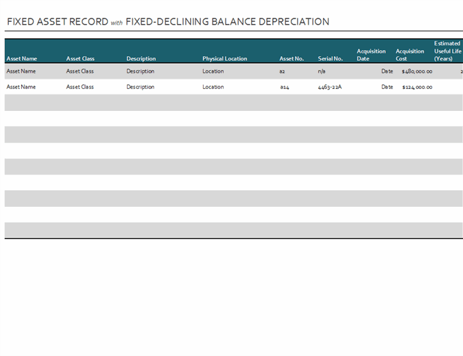 Detail Asset Management Spreadsheet Template Free Nomer 45