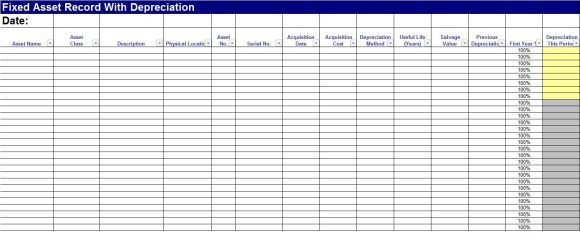 Detail Asset Management Spreadsheet Template Free Nomer 6