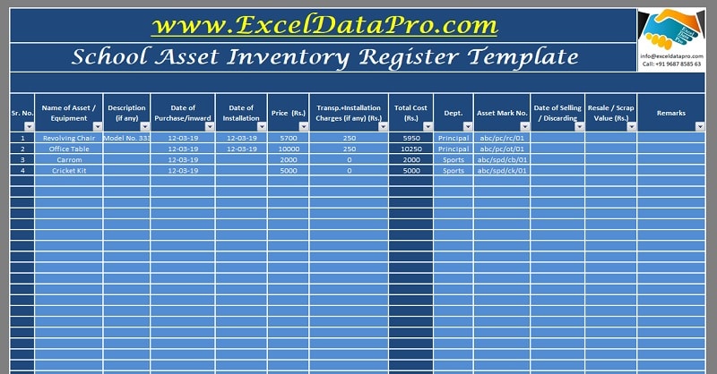 Detail Asset Template Excel Nomer 33