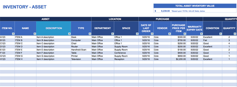 Detail Asset Template Excel Nomer 4