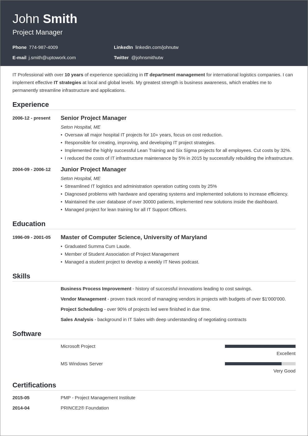 Detail Ats Friendly Resume Template Nomer 13