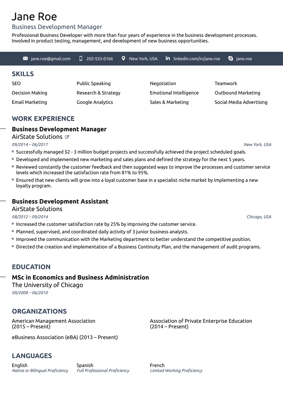 Detail Ats Friendly Resume Template Nomer 15
