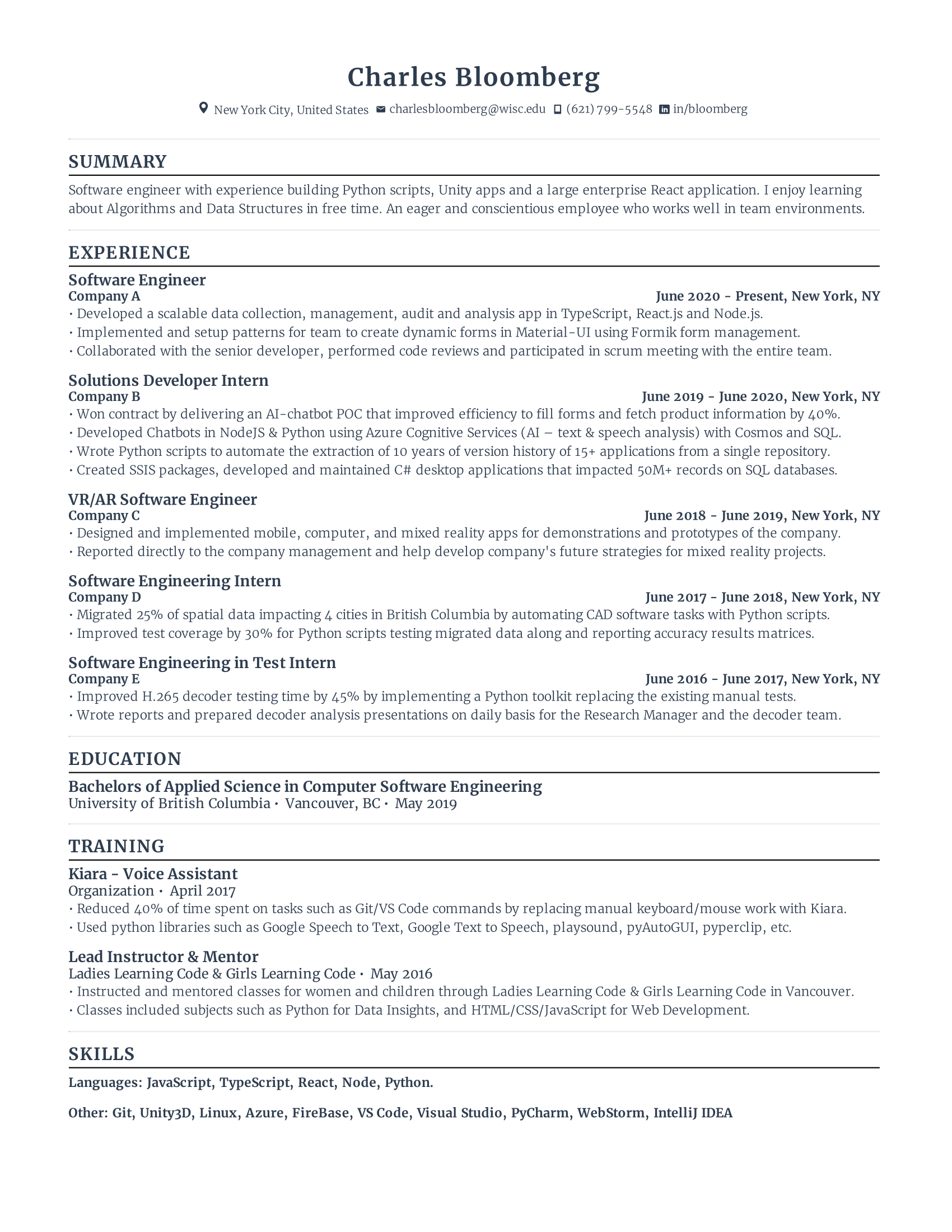 Detail Ats Friendly Resume Template Nomer 27