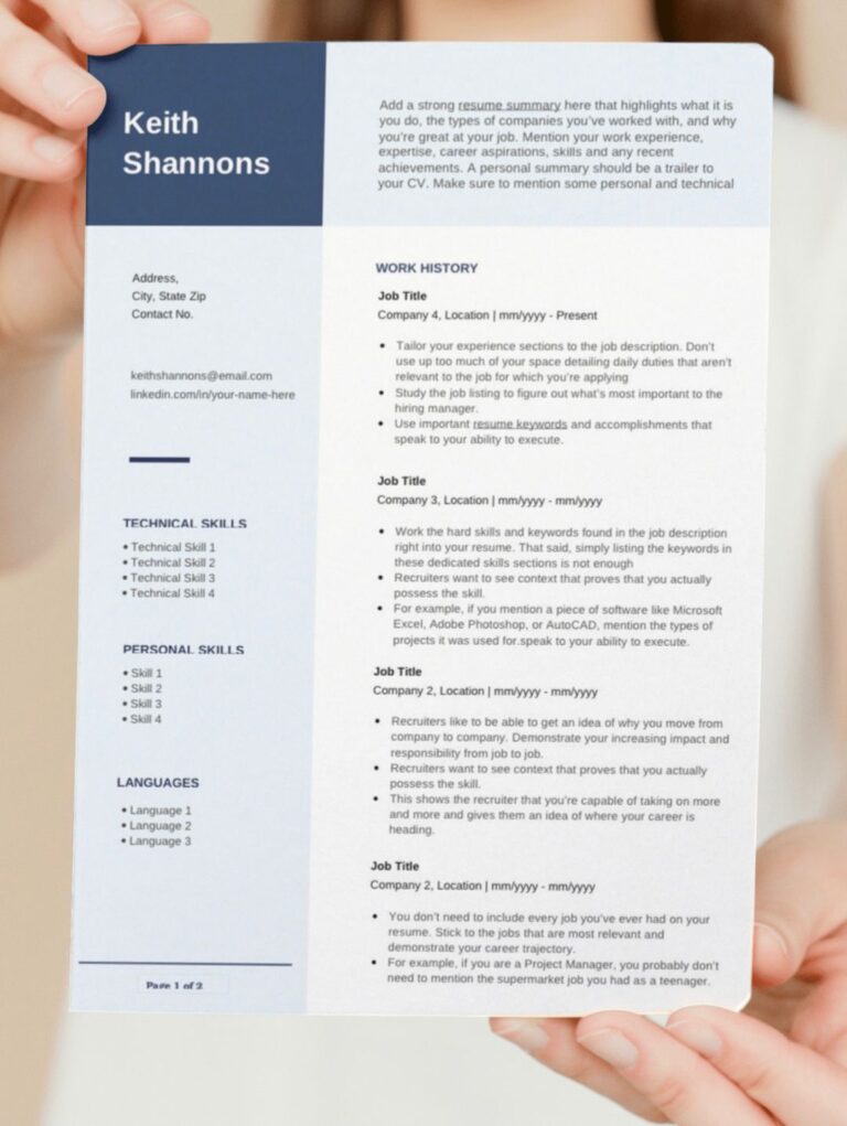 Detail Ats Friendly Resume Template Nomer 48