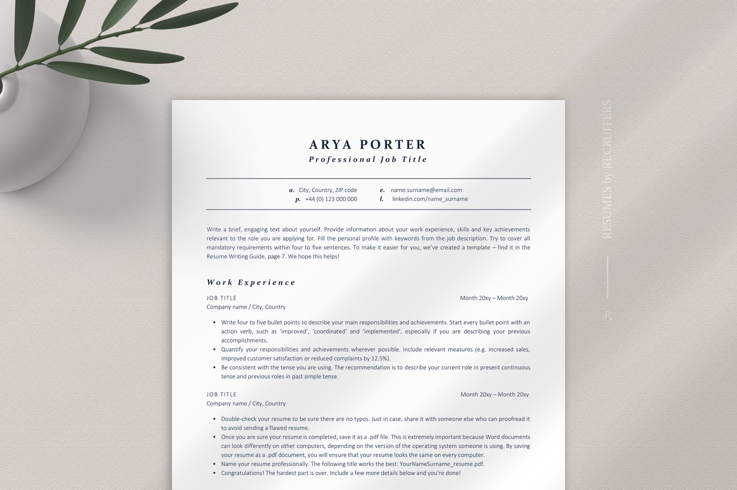 Detail Ats Friendly Resume Template Free Nomer 25