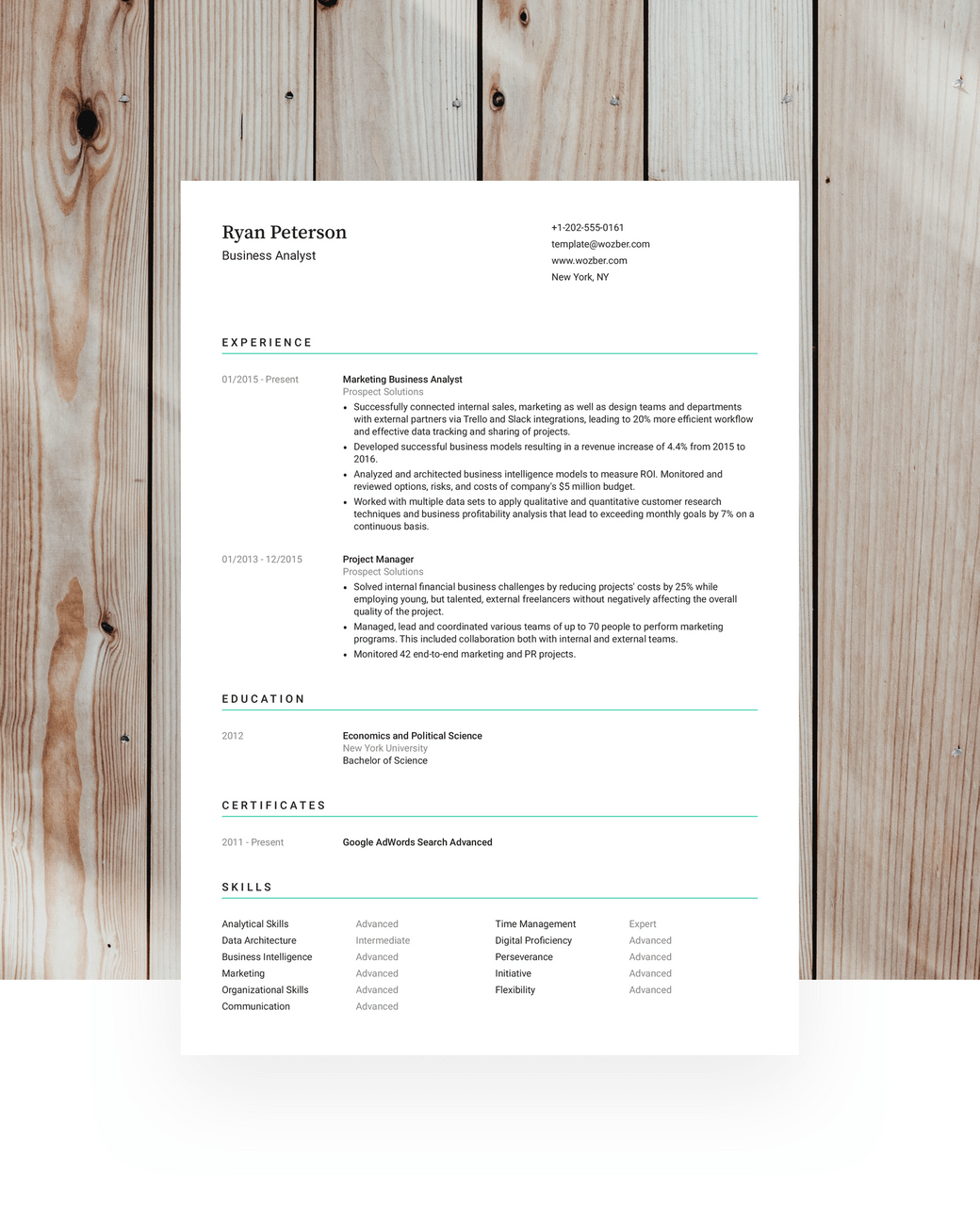 Detail Ats Friendly Resume Template Free Nomer 5