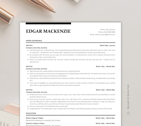 Detail Ats Friendly Resume Template Free Nomer 49