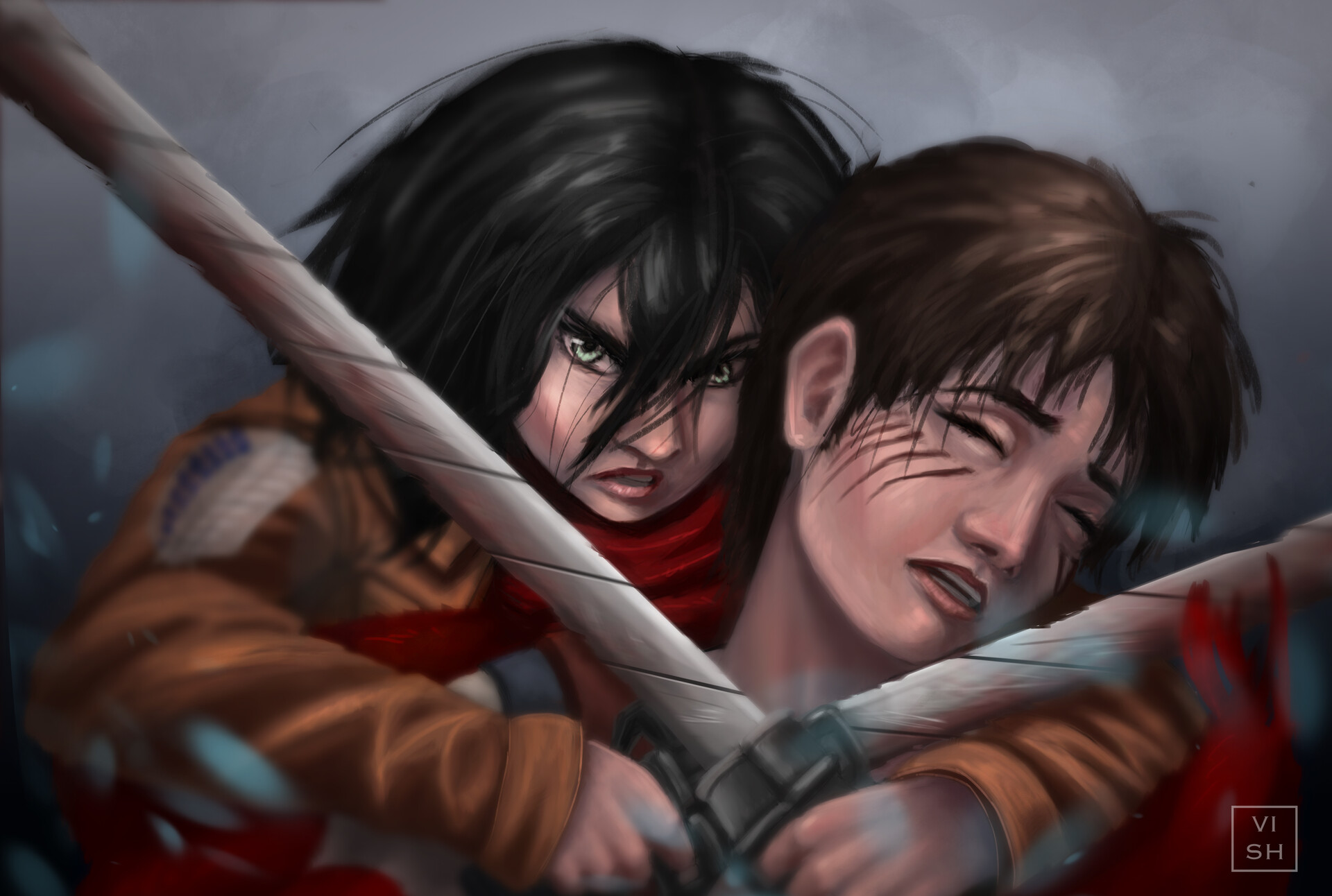 Detail Attack On Titan Eren And Mikasa Nomer 42