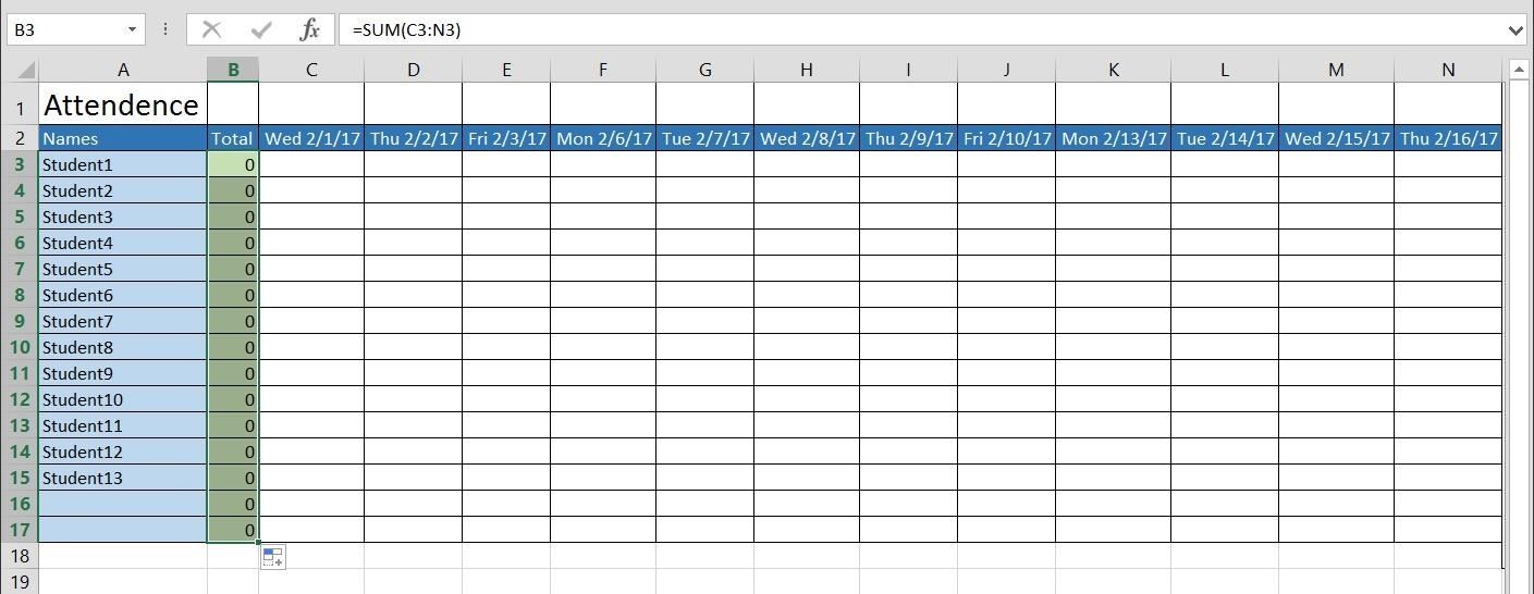 Detail Attendance Sheet Template Excel Nomer 12