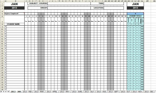 Detail Attendance Sheet Template Excel Nomer 13