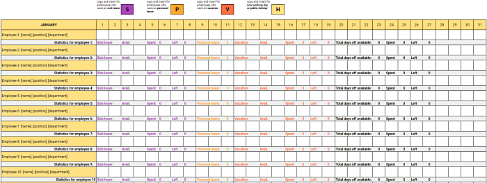 Detail Attendance Sheet Template Excel Nomer 18