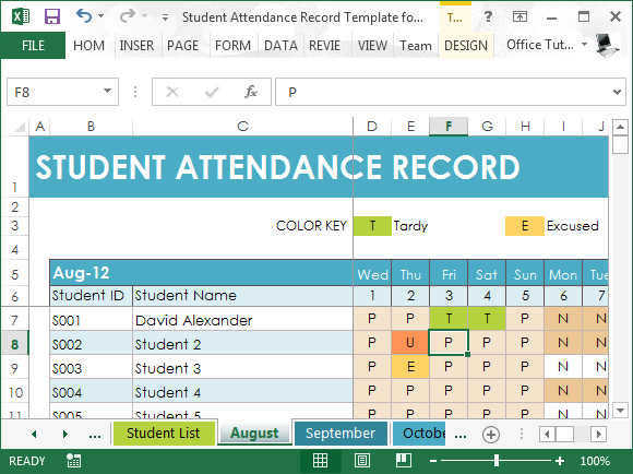 Detail Attendance Sheet Template Excel Nomer 19