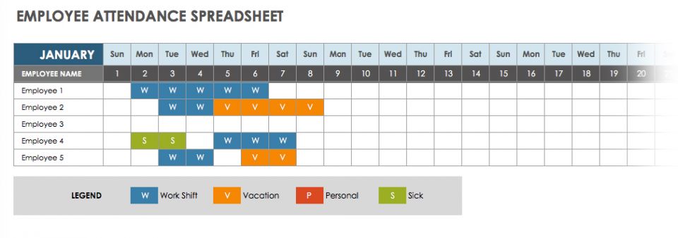 Detail Attendance Sheet Template Excel Nomer 30