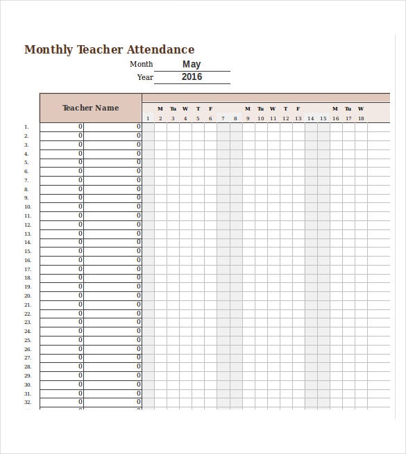 Detail Attendance Sheet Template Excel Nomer 36