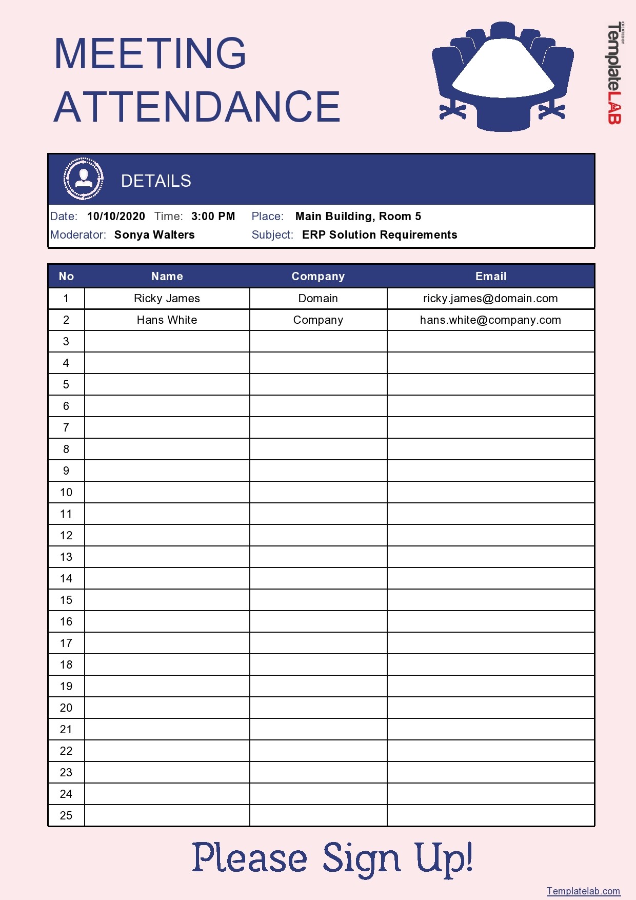 Detail Attendance Sheet Template Excel Nomer 47