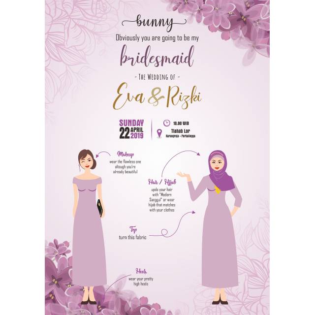 Detail Attire Guide Bridesmaid Template Nomer 13