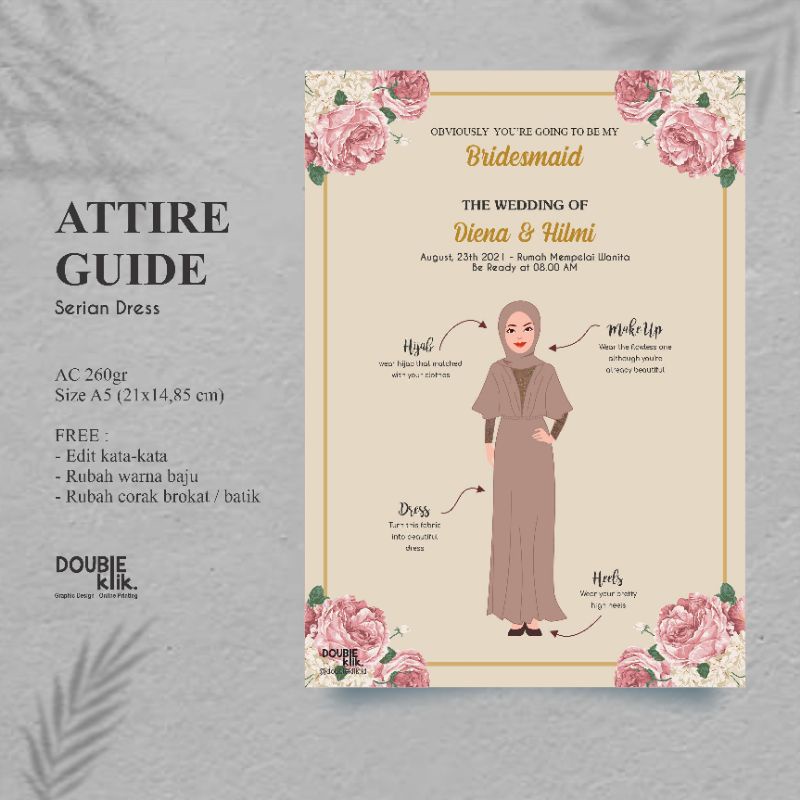 Detail Attire Guide Bridesmaid Template Nomer 26