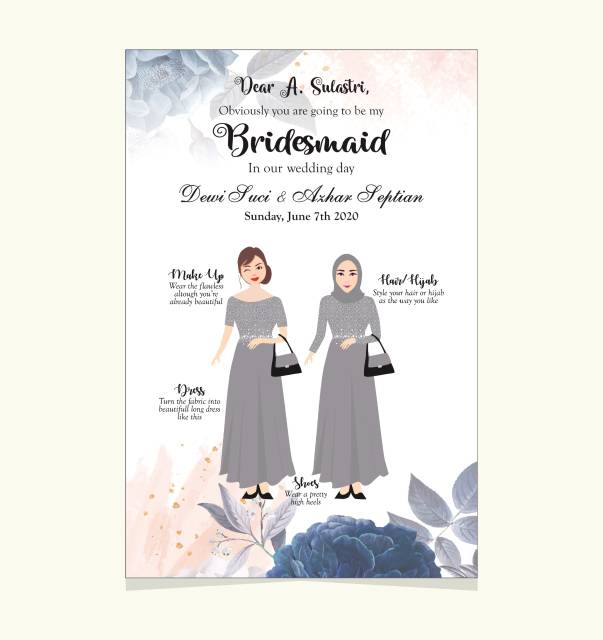 Detail Attire Guide Bridesmaid Template Nomer 41