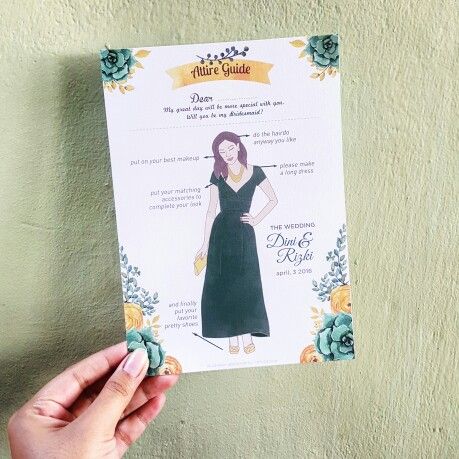 Detail Attire Guide Bridesmaid Template Nomer 6