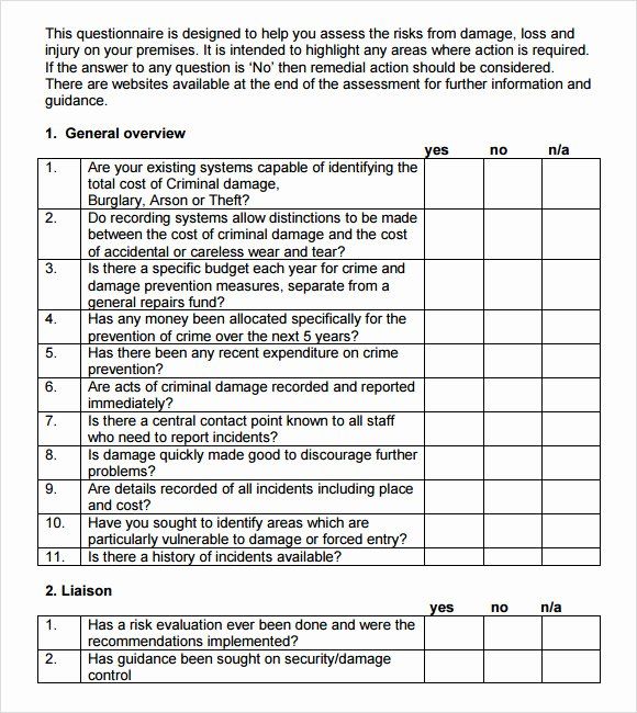 Detail Audit Risk Assessment Template Nomer 37