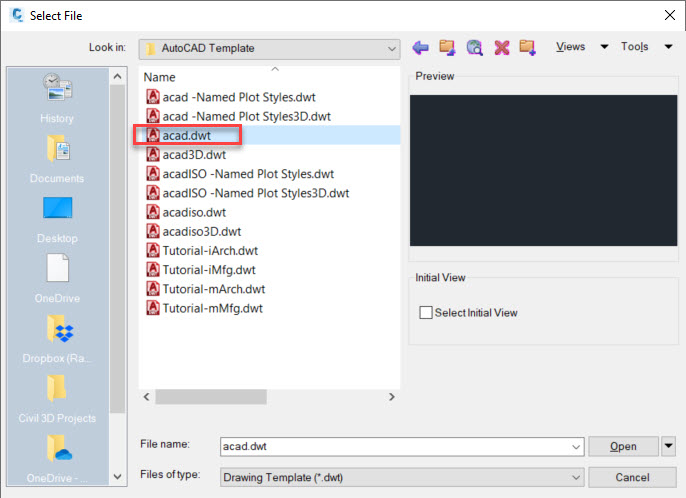 Detail Autocad Default Template Nomer 15