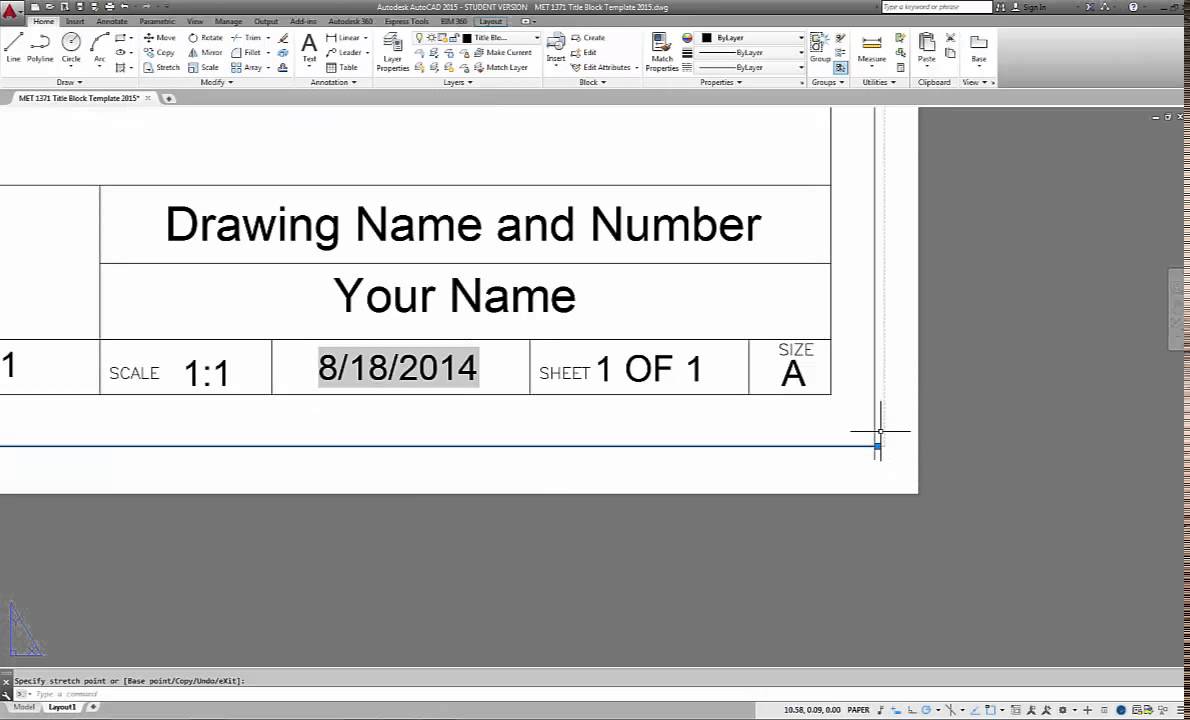 Detail Autocad Title Block Template Nomer 31